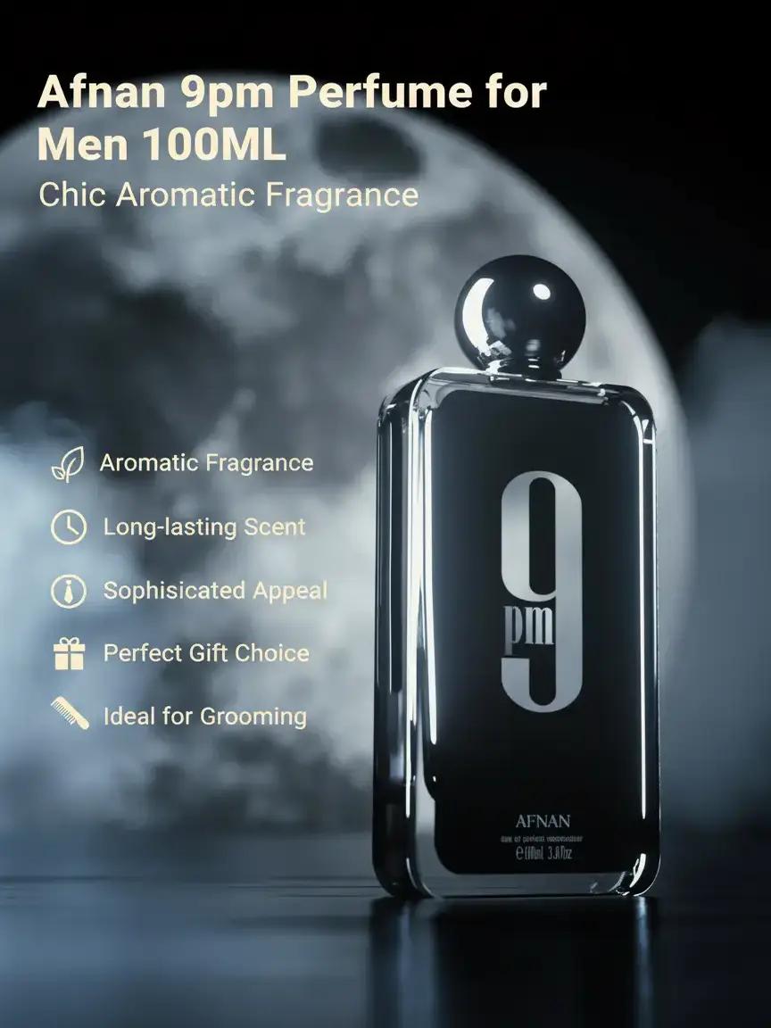 Z Afnan 9PM Eau de Parfum Spray for Men 3.4 oz / 100ml