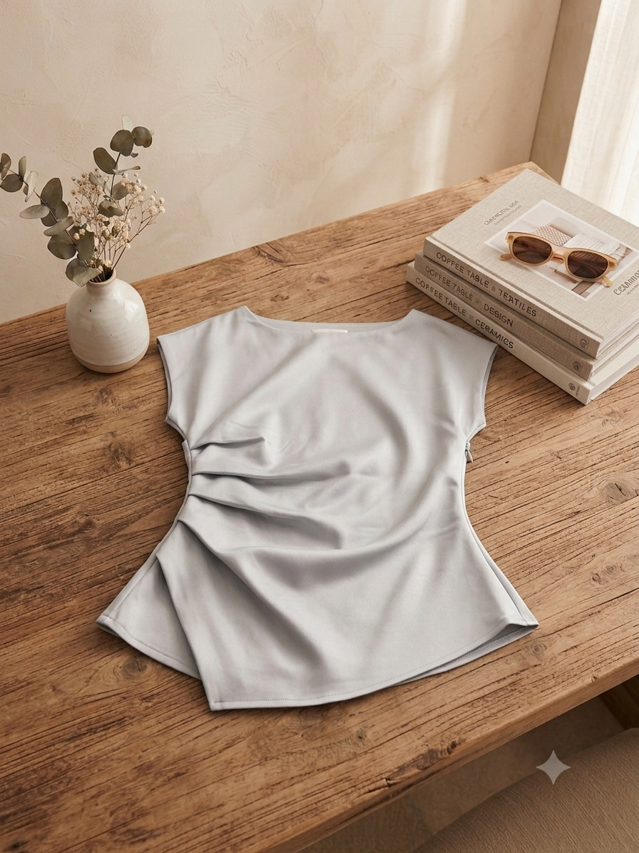 Women’s Soft Woven Short Sleeve Blouse