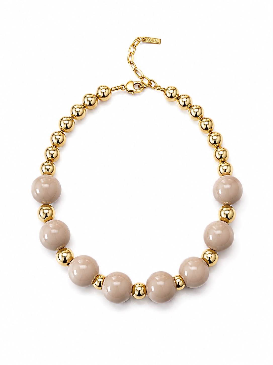 Isabella Gold & Ivory Beaded Statement Necklace