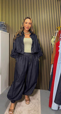 Dark Denim Aladdin Pant Two-Piece Set