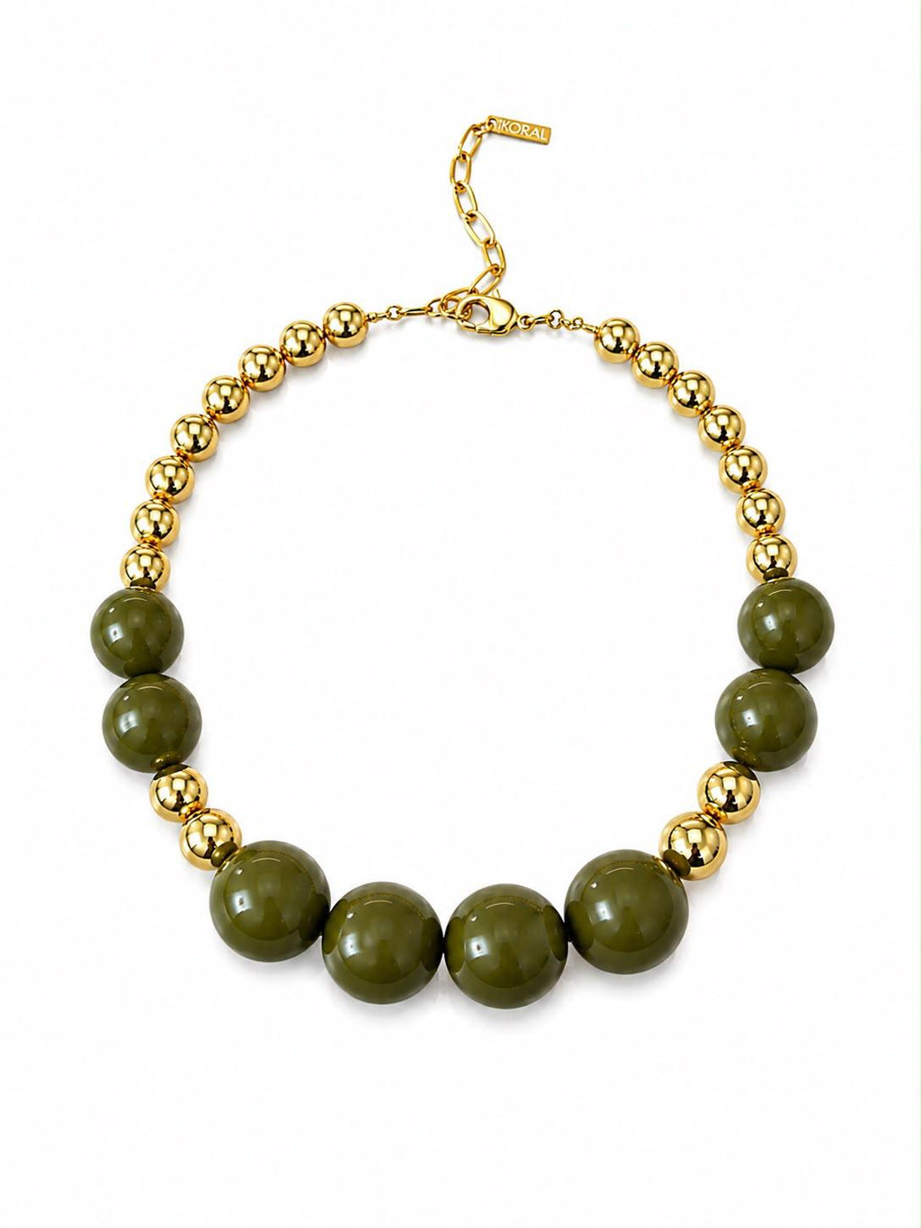 Olive & Gold Statement Necklace