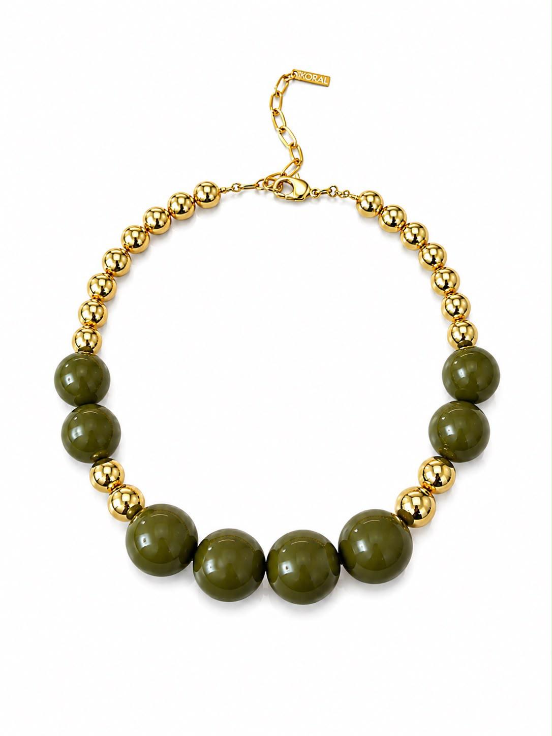 Olive & Gold Statement Necklace