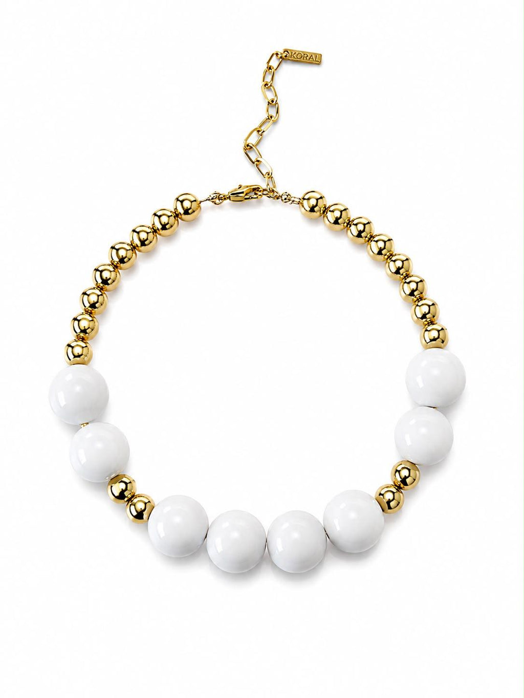 White & Gold Statement Choker
