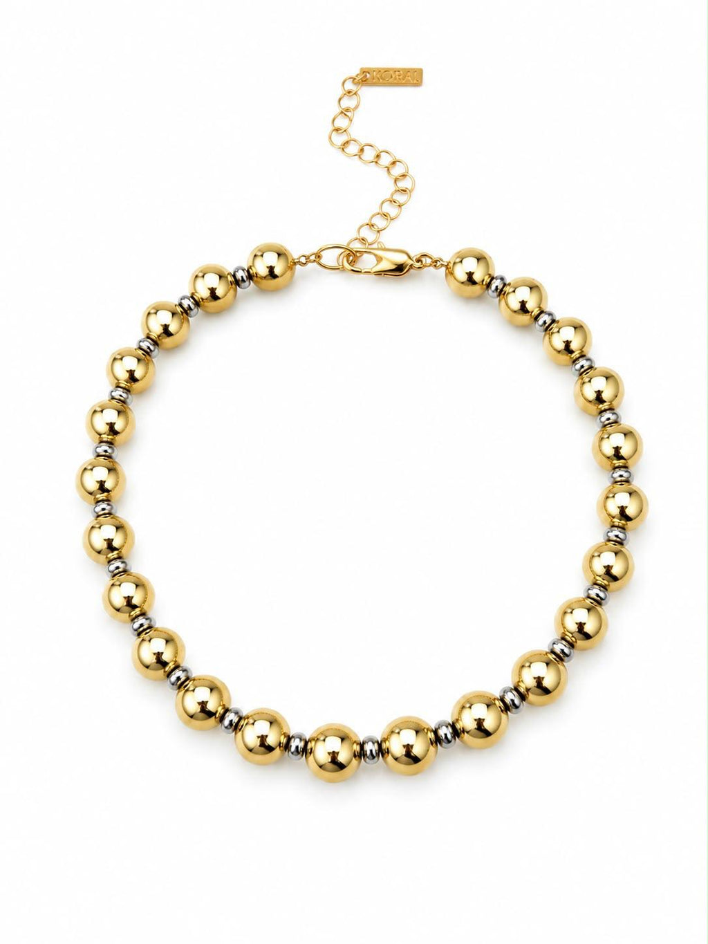 Bold Gold &amp; Silver Beaded Choker